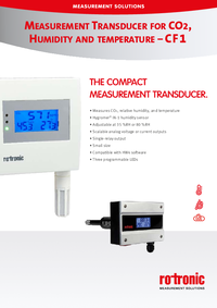 Thumbnail of document Data Sheet - CF1 Series CO2 Transmitters